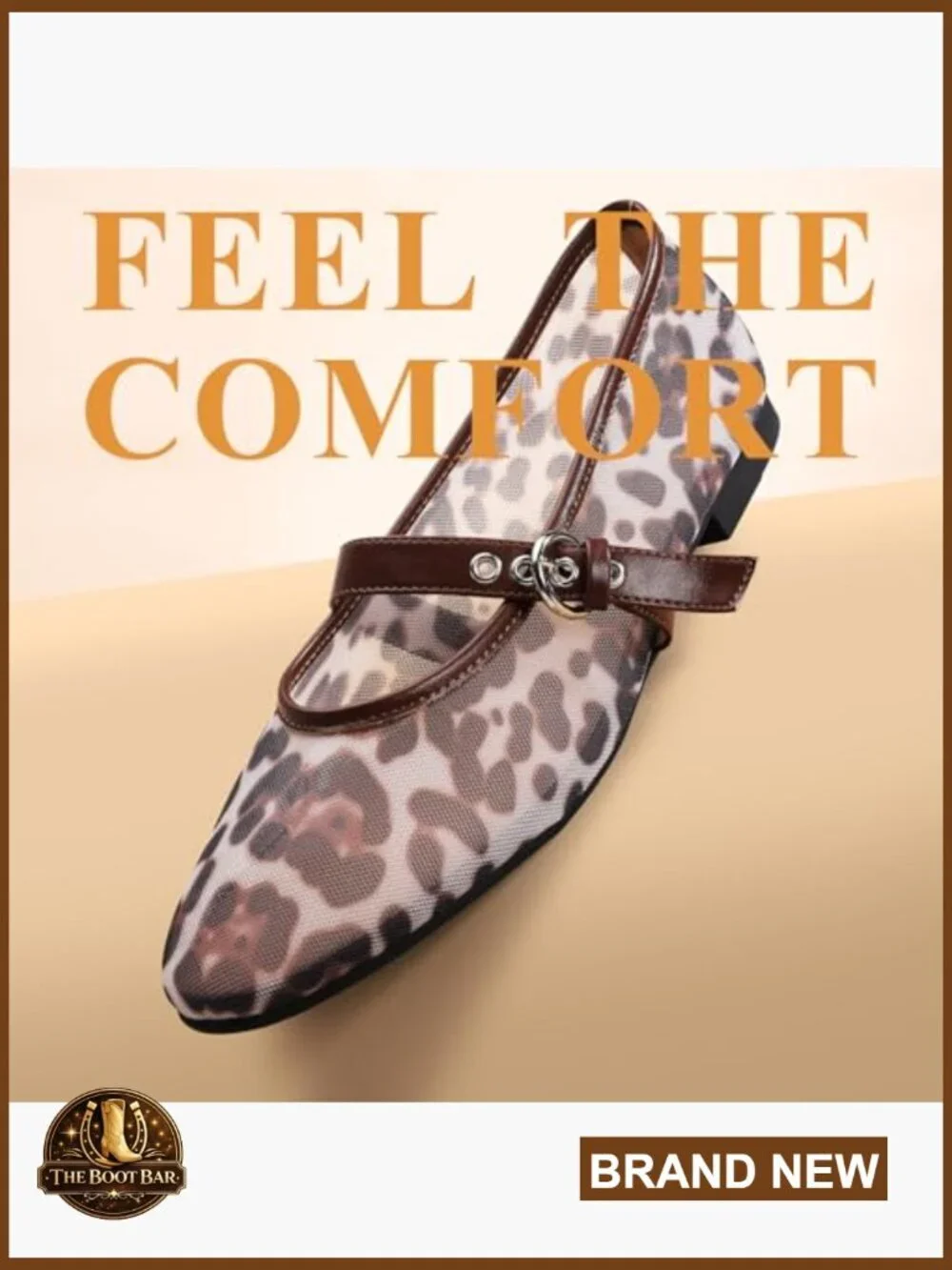 Women's Mesh Ballet Flats Slip On Pointed Toe Breathable Cute Animal Print Shoes